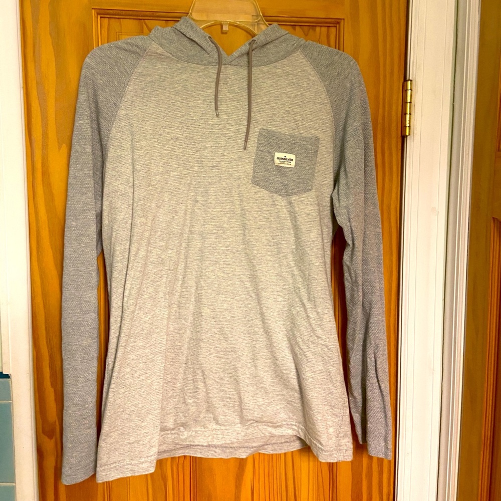 Quicksilver Lightweight pullover hoodie.  Unisex adult Medium. 100% cotton NWOT